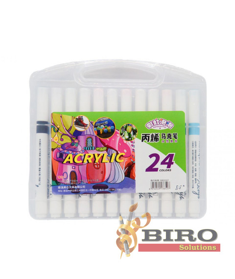 Marker Acrilic 24 culori, cutie plastic, ML50-5